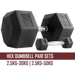 Hex Kurzhantel Sets - 2,5kg-30kg Oder 2,5-50kg - In 2,5kg Abstufungen