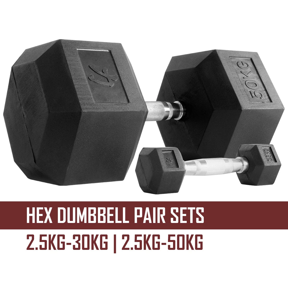 Hex Kurzhantel Sets - 2,5kg-30kg Oder 2,5-50kg - In 2,5kg Abstufungen