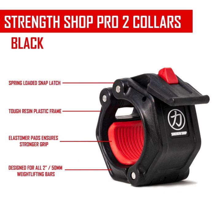 PRO 2 Olympic Flip Lock Hantelverschlüsse Von Lock Jaw, Schwarz – Bild 2