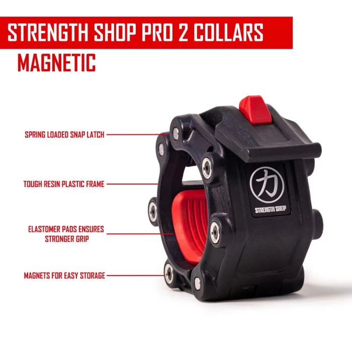 PRO 2 Olympic Flip Lock Magnetische Hantelverschlüsse Von Lock Jaw, Schwarz – Bild 2