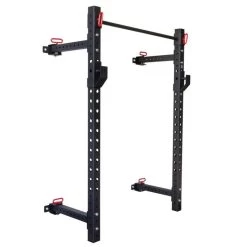 Riot Garage Wandmontiertes Faltbares Rack - 1,9m Hoch, Schwarz